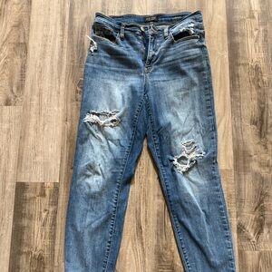 Distressed Judy Blue Slim Fit Jeans